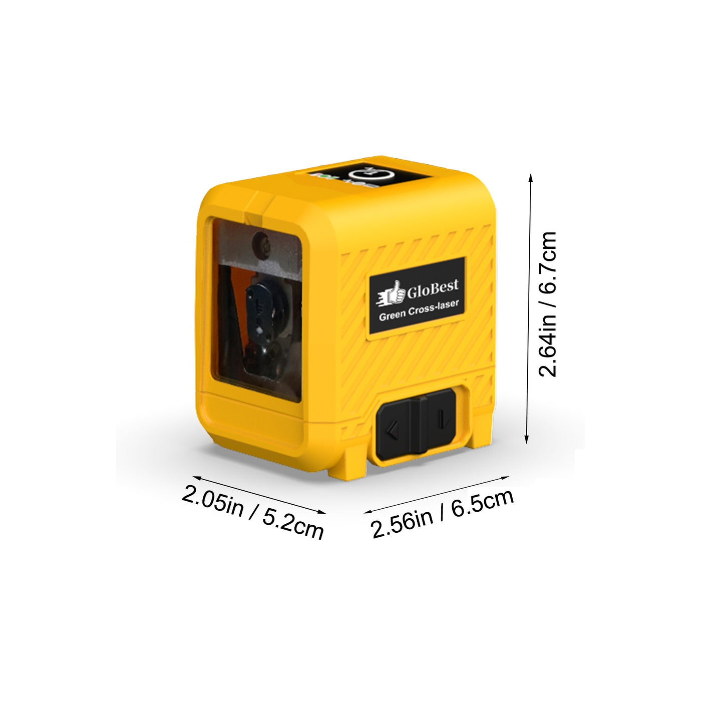 Laser Level, Rechargeable Lithium Battery Level Tool, Self-Leveling Green Cross Line Laser For Picture Hanging, Tiling, Home Renovation, Includes Folding Magnetic L-Bracket & Carry Pouch
