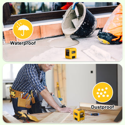 Laser Level, Rechargeable Lithium Battery Level Tool, Self-Leveling Green Cross Line Laser For Picture Hanging, Tiling, Home Renovation, Includes Folding Magnetic L-Bracket & Carry Pouch